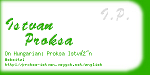 istvan proksa business card